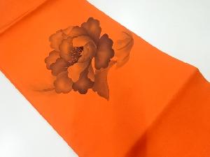 塩瀬手描き牡丹模様名古屋帯